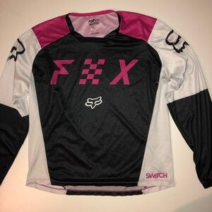 FOX Switch Jersey Women’s Size Large Black White Pink Colors